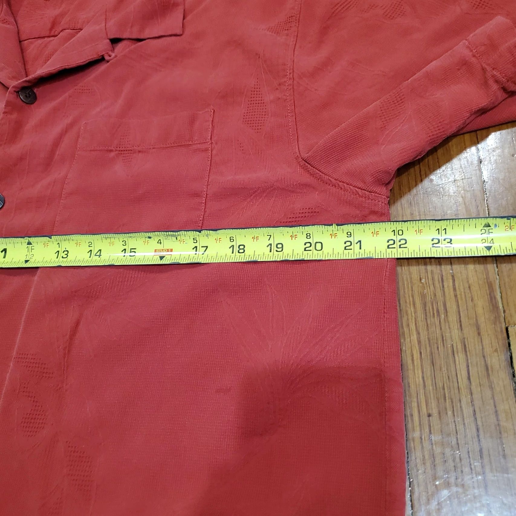 Tommy Bahama Tommy Bahama Shirt Mens Medium Red 100% Silk Jacquard Tropical Camp Button Front Short Sleeve Casual Size US M / EU 48-50 / 2 - 6 Thumbnail
