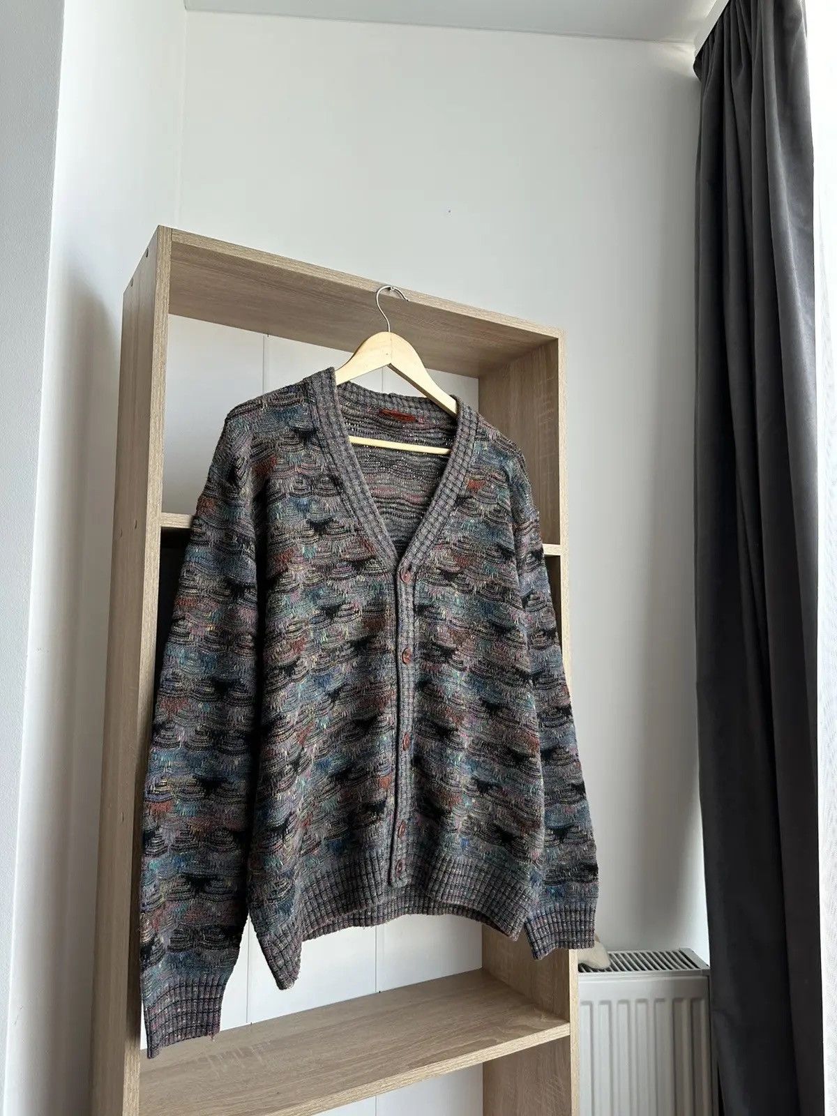 Missoni × Vintage Vintage Missoni Knit Woll Cardigan Iconic Wawes Rainbow Size US M / EU 48-50 / 2 - 4 Thumbnail