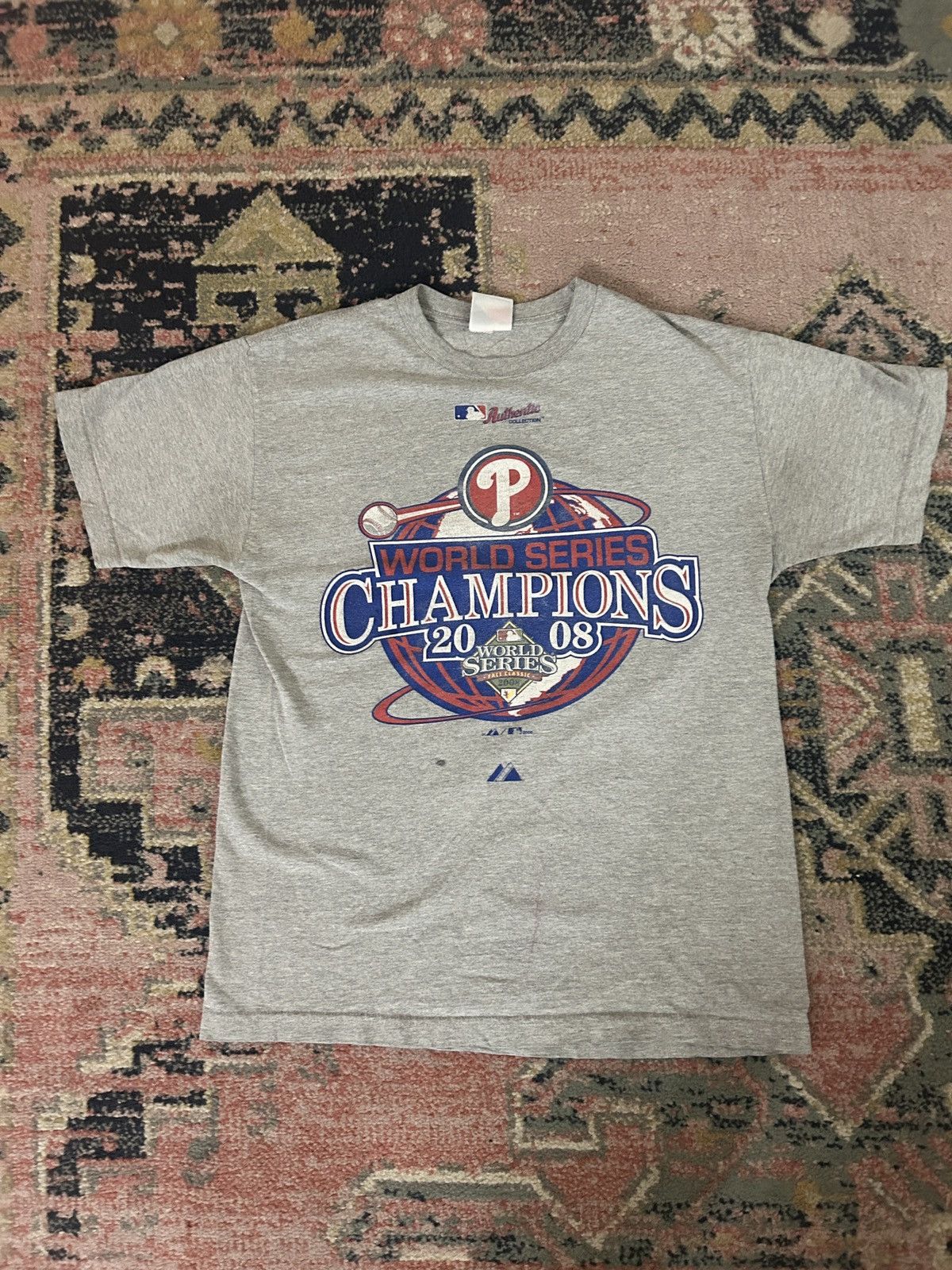 Majestic 2008 Philadelphia Phillies World Series T Shirt Size US L / EU 52-54 / 3 - 1 Thumbnail