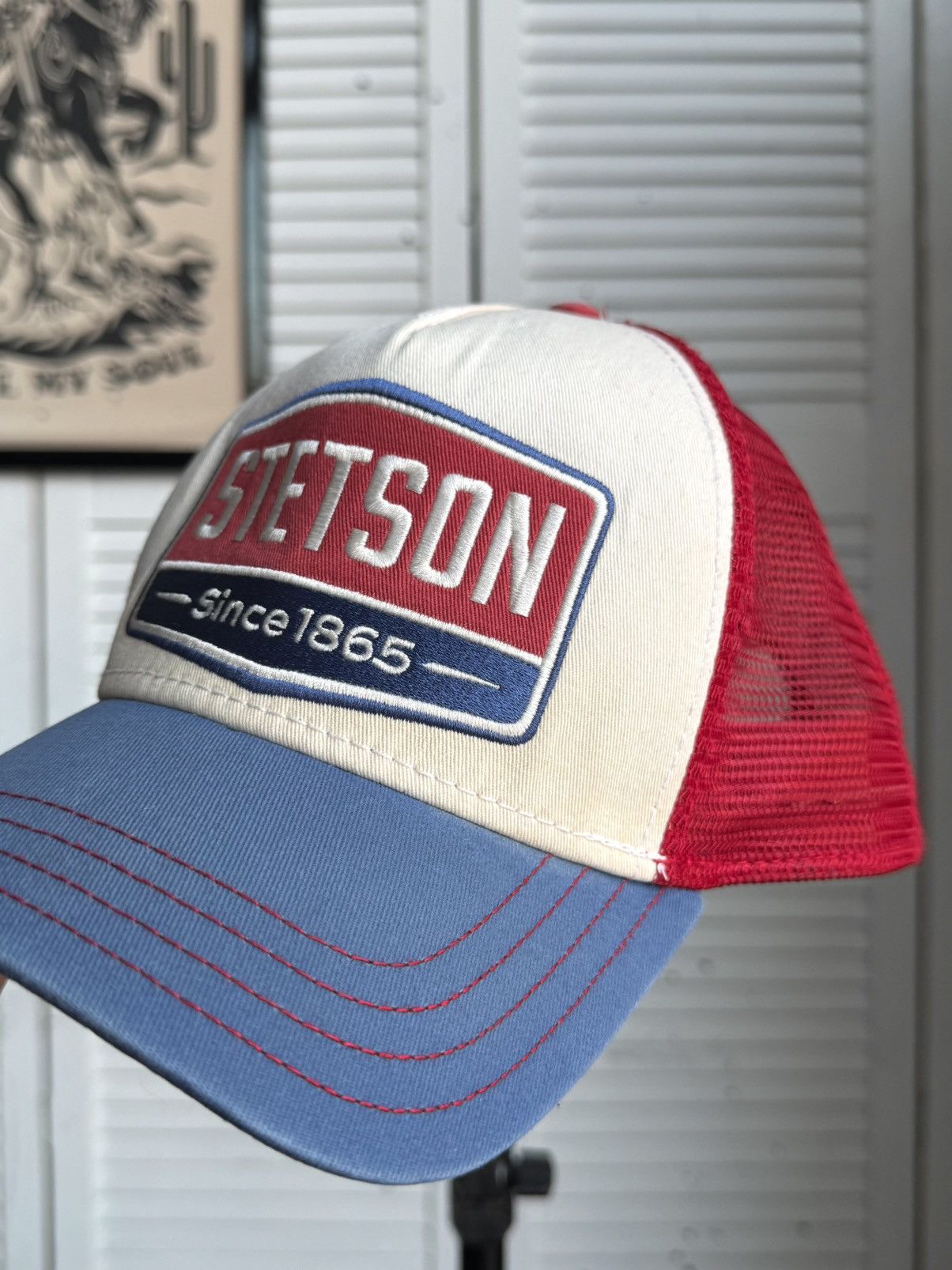 Stetson Stetson Since 1865 Vintage Trucker Cap Mesh Snapback Hat USA Size ONE SIZE - 8 Thumbnail