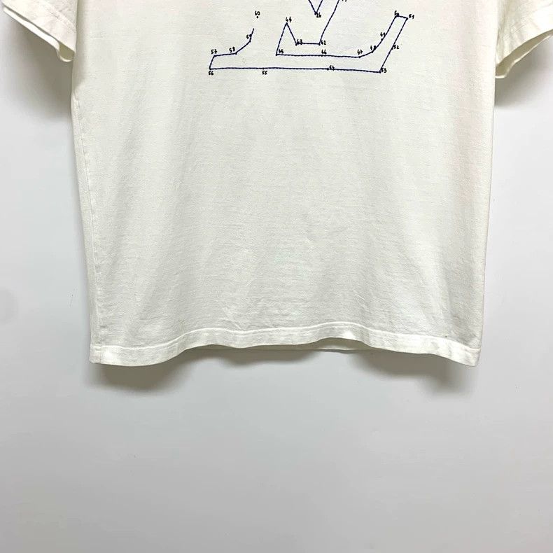 Louis Vuitton Louis Vuitton White Lianliankan Embroidered Short Sleeve T Size US M / EU 48-50 / 2 - 8 Thumbnail