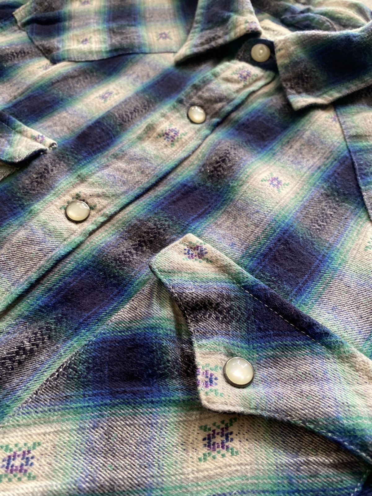 Denim & Supply Ralph Lauren Denim & Supply Ralph Lauren Western Aztec Pearl Snap Shirt Size US L / EU 52-54 / 3 - 3 Thumbnail