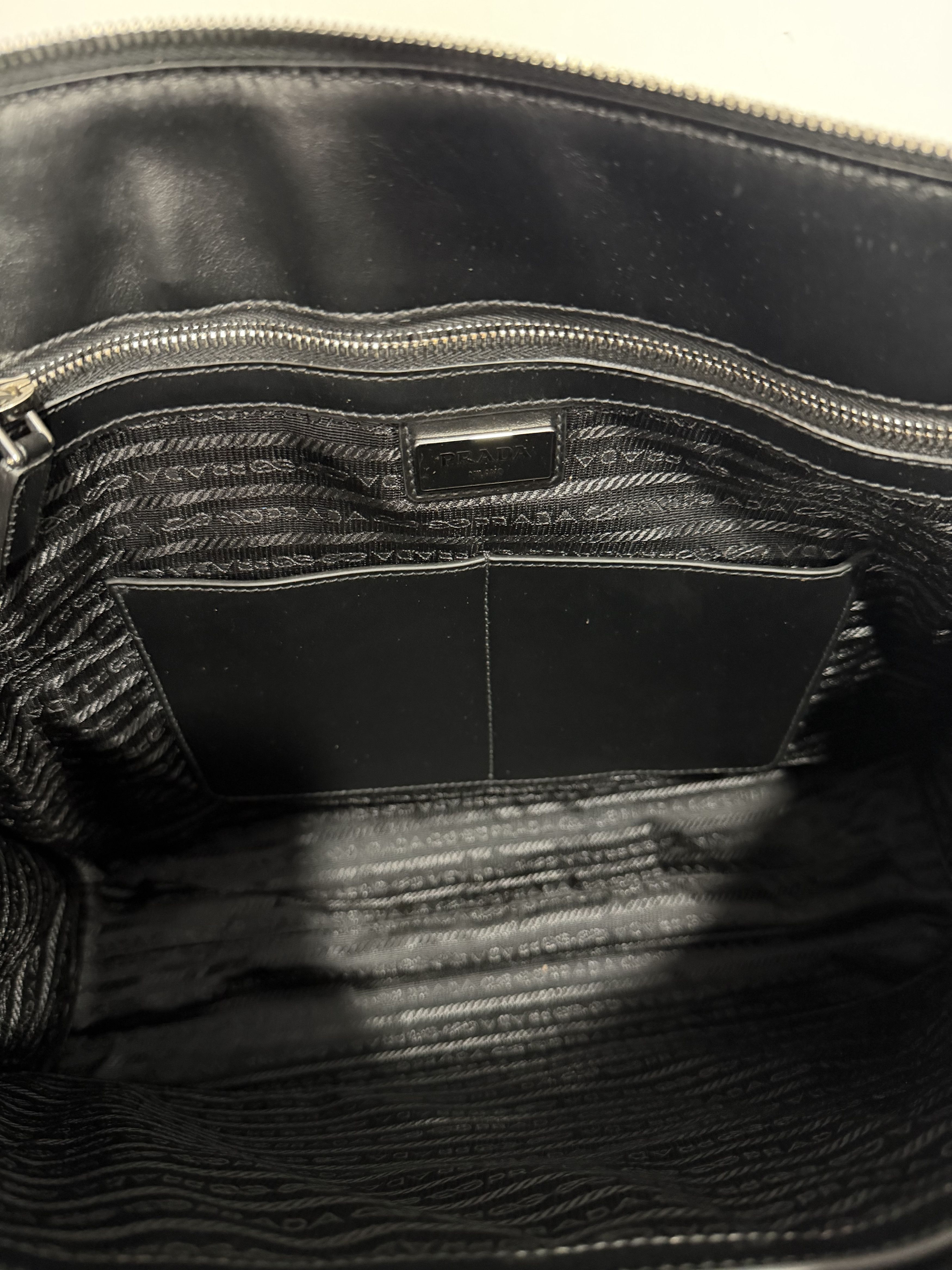 Prada Prada Black Saffiano Leather Large Tote Bag / Briefcase Size ONE SIZE - 7 Thumbnail