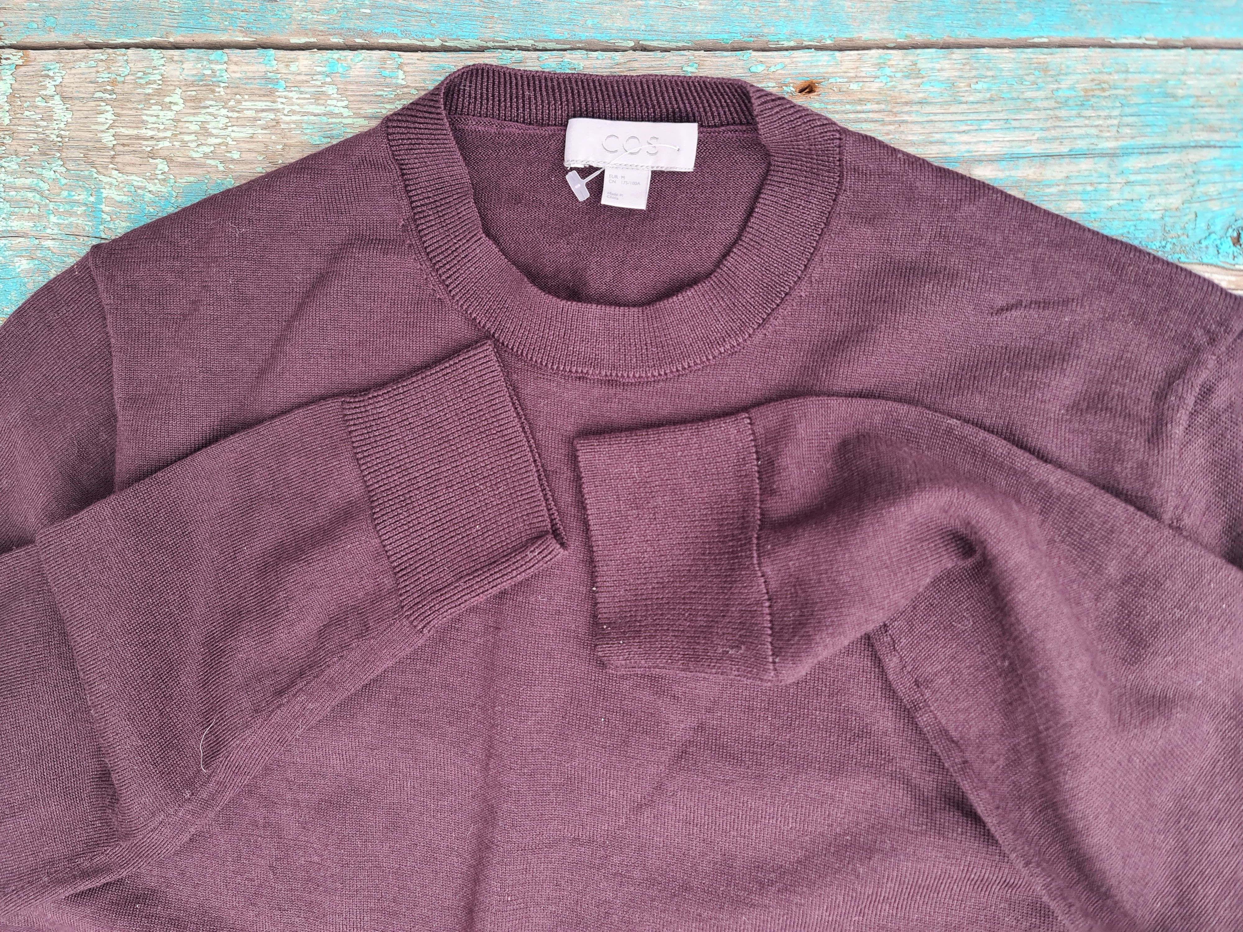Cos Cos Mens Burgundy Wool Sweater Size US M / EU 48-50 / 2 - 2 Thumbnail