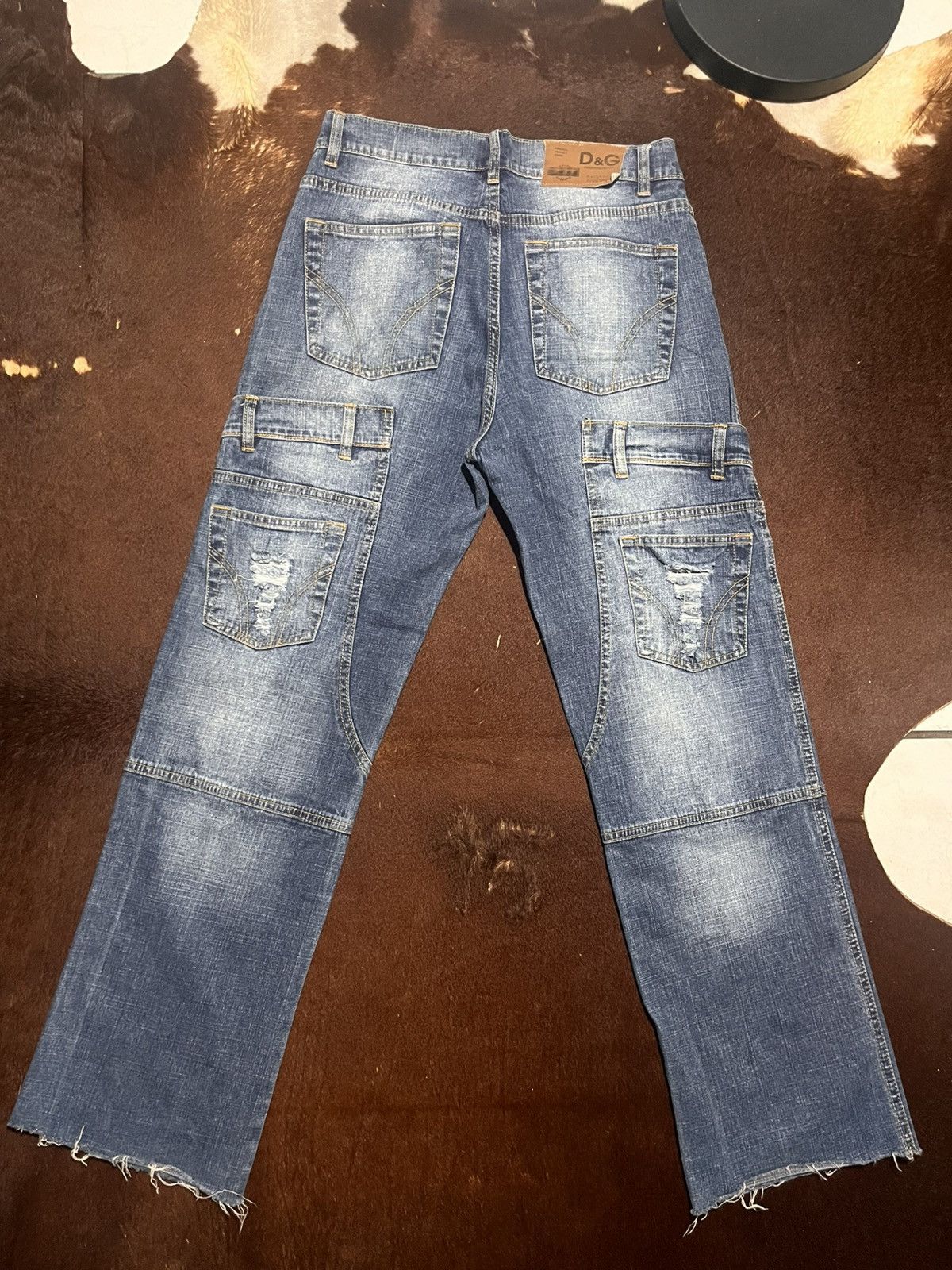 Dolce & Gabbana Vintage Dolce and Gabbana distressed double waisted jeans Size US 29 - 6 Thumbnail