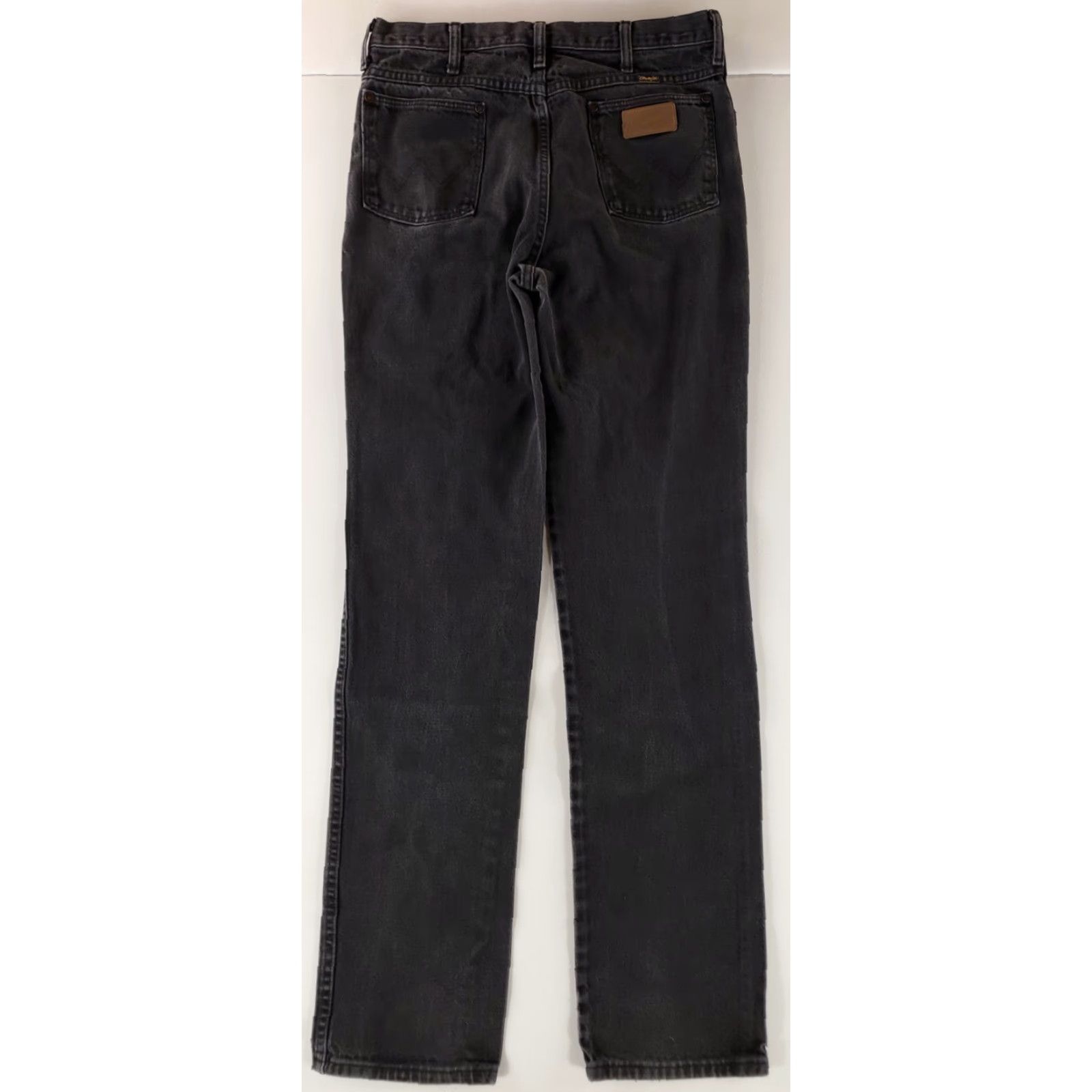 Wrangler VINTAGE Wrangler Jeans Black Made USA 90s 34x38 33x36 Actual Straight Mens 36 Inseam Size US 33 - 3 Thumbnail