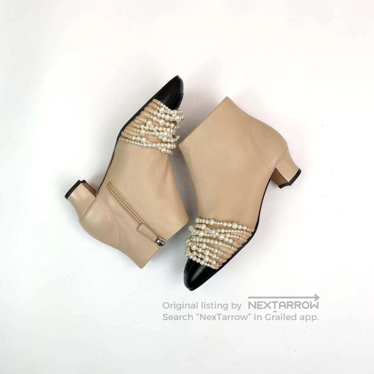 Chanel Chanel Double C logo pearl high heel booties| Size US 6.5 / IT 36.5 - 4 Thumbnail