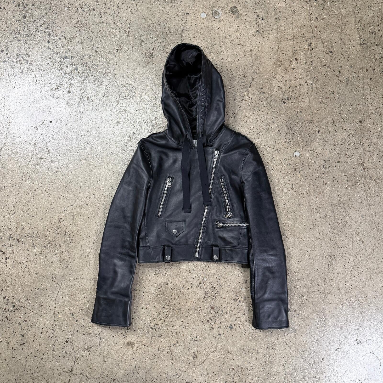 JW Anderson JW Anderson Drawstring Leather Biker Jacket Size US S / EU 44-46 / 1 - 1 Thumbnail