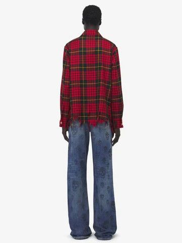 Alexander McQueen o1srvl11e0226 Distressed MacQueen Tartan Shirt In Multicolor Size US L / EU 52-54 / 3 - 3 Thumbnail