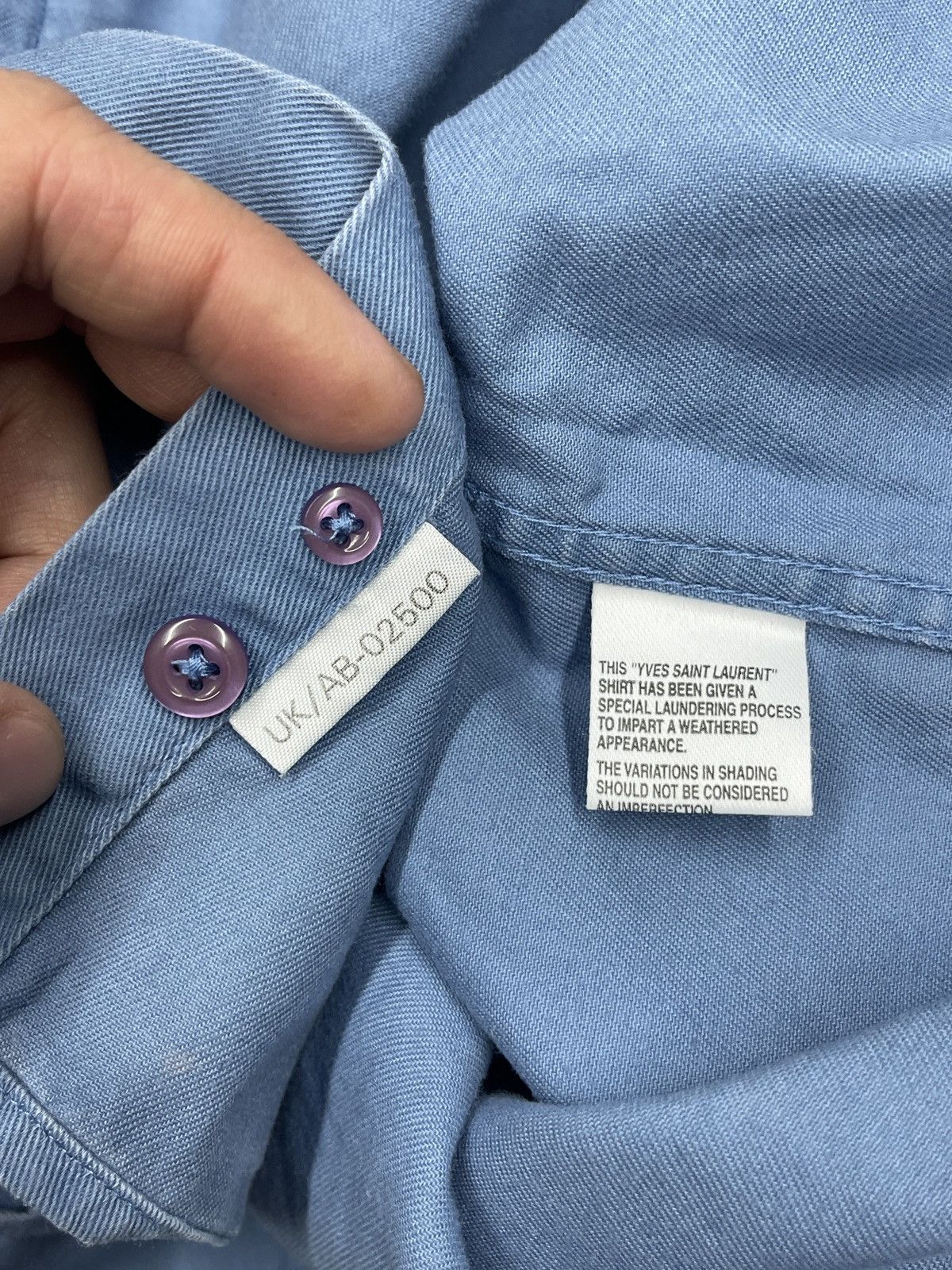 Yves Saint Laurent Vintage Yves Saint Laurent Blue Shirt Y2K Size XL Luxury Size US XL / EU 56 / 4 - 9 Thumbnail
