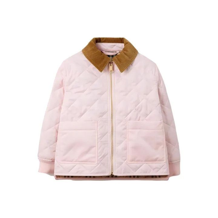 Burberry Burberry Kids Quilted Jacket with Corduroy Collar 0079 Size S / US 4 / IT 40 - 1 Thumbnail