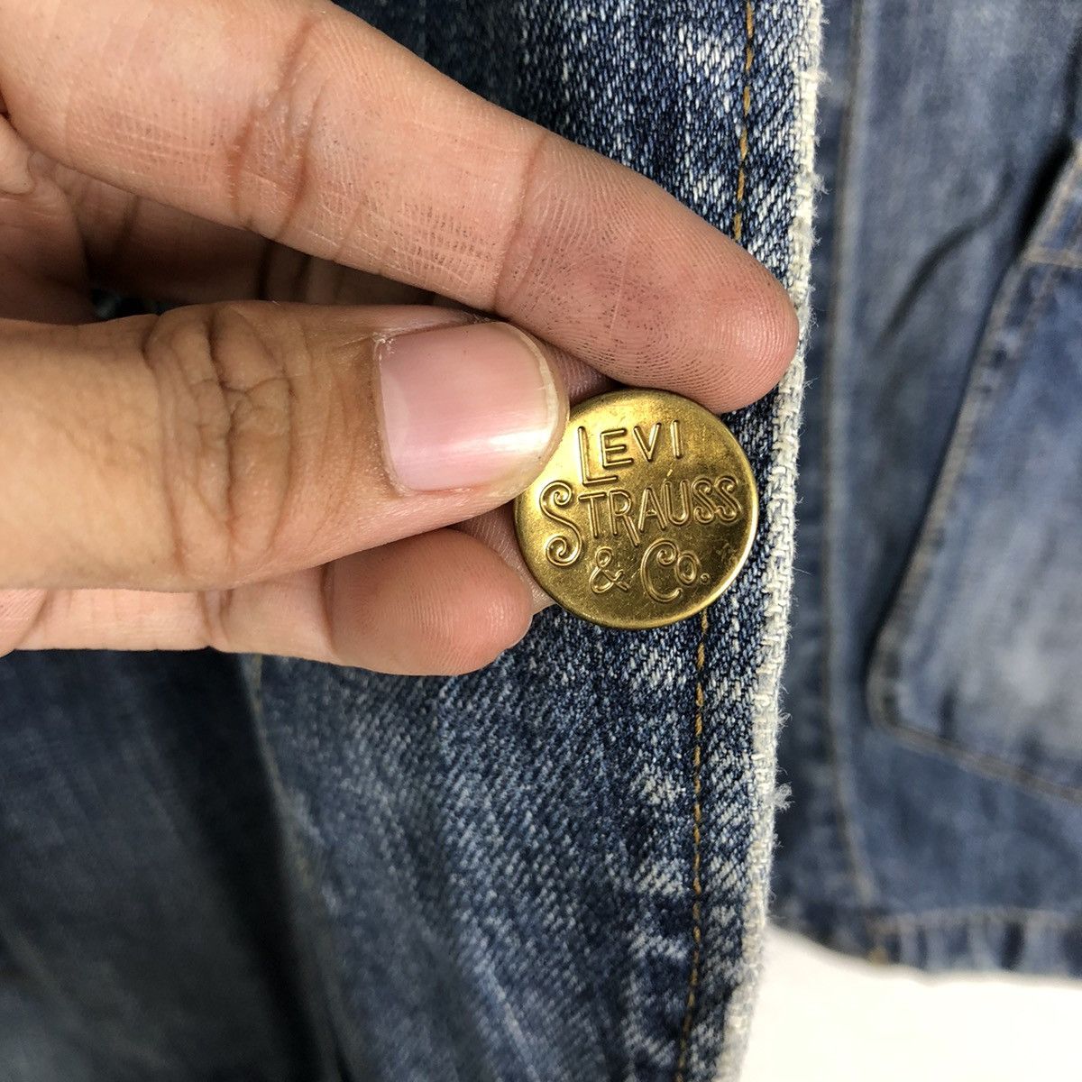 Levi's 🔥Vintage Chore Biker Denim Jacket Levi’s Big Pocket Size US M / EU 48-50 / 2 - 16 Thumbnail