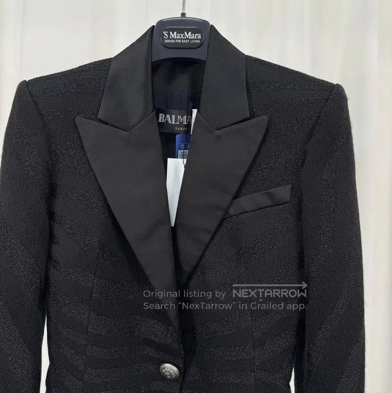 Balmain Balmain Black Wool Blend Embroidered Jacket . Size S / US 4 / IT 40 - 3 Thumbnail