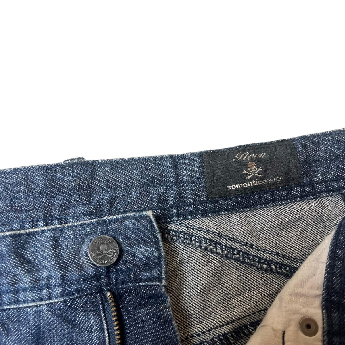 Japanese Brand Roen X Semanticdesign Skull Denim Pants Size US 30 / EU 46 - 7 Thumbnail