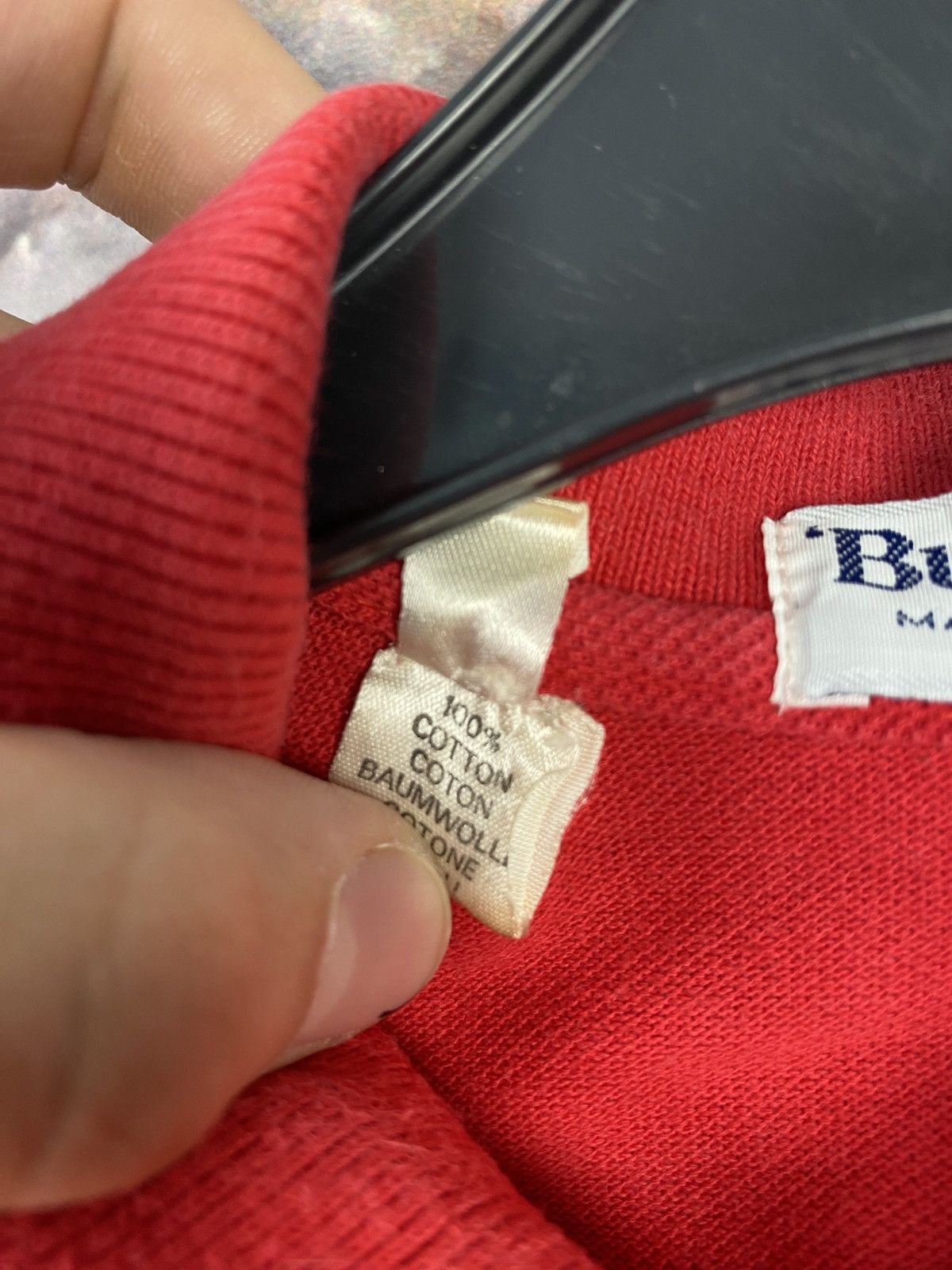 Burberry × Vintage Men’s Burberry Polo Shirt Vintage Luxury Size Medium Size US M / EU 48-50 / 2 - 8 Thumbnail