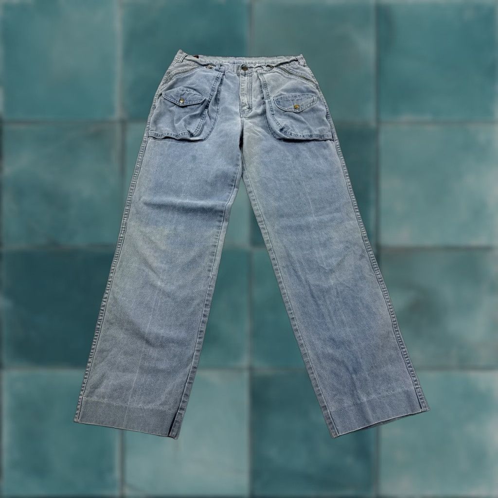 VINTAGE Graffiti Jeans Men 31x30 Blue Wide-Leg 80s Relaxed Fit 34 Tag HK Mens