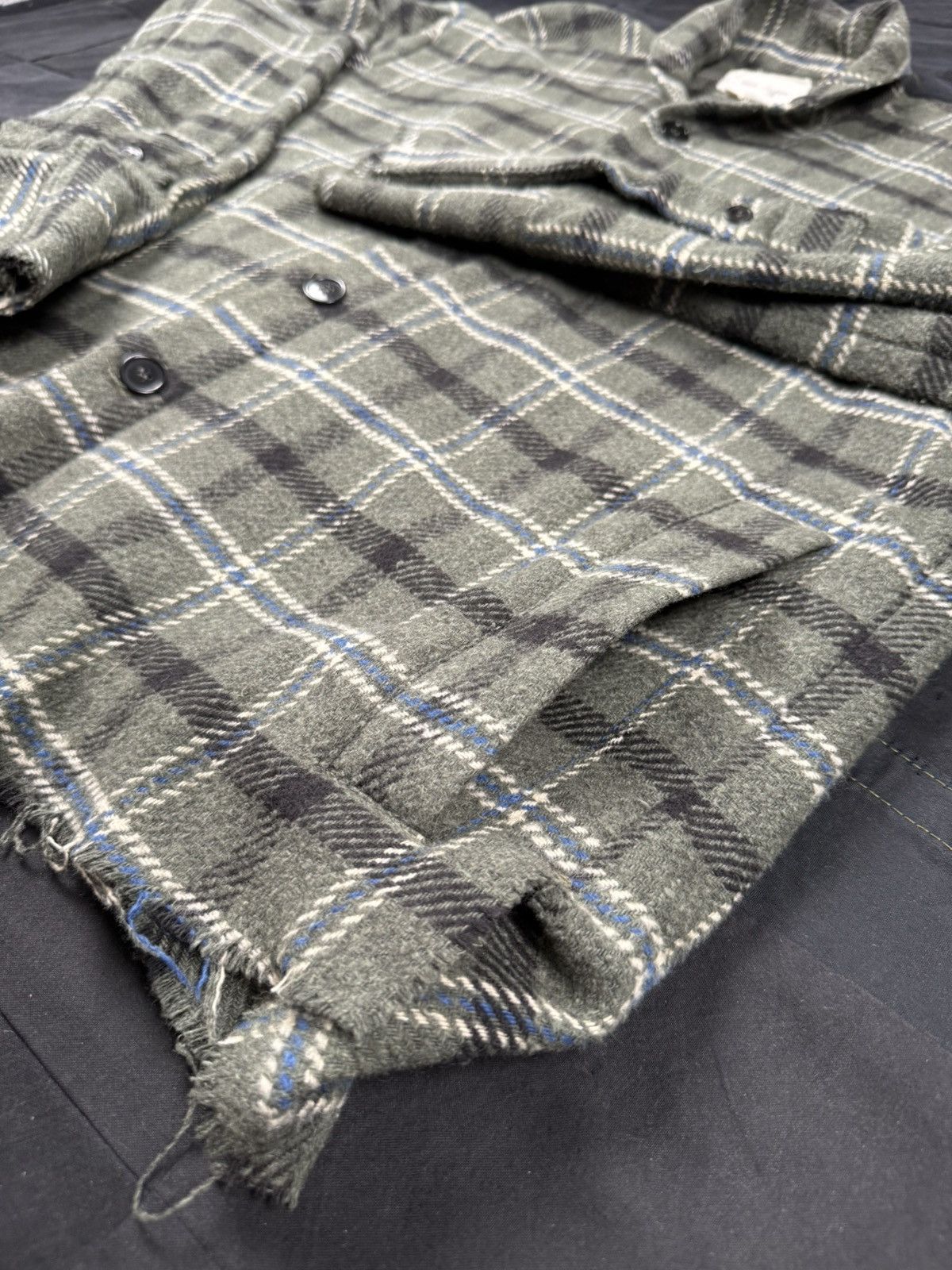 Greg Lauren Army Plaid Shawl Collar Boxy Size US L / EU 52-54 / 3 - 2 Thumbnail