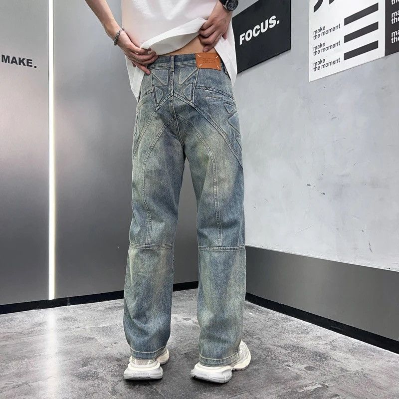 Japanese Brand × Jean Streetwear Design Straight Pattern Zipper Jeans Pants Size US 32 / EU 48 - 5 Thumbnail