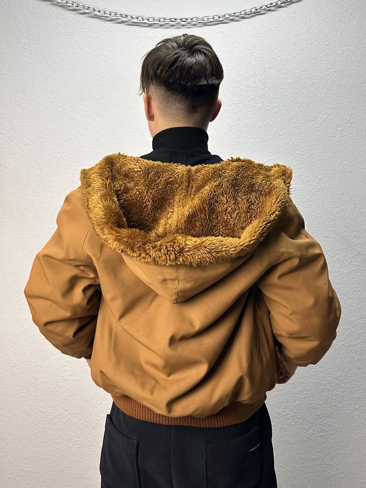 If Six Was Nine Vintage Brown Bomber Jacket Fleece Lined 90s Workwear LGB Size US M / EU 48-50 / 2 - 14 Thumbnail
