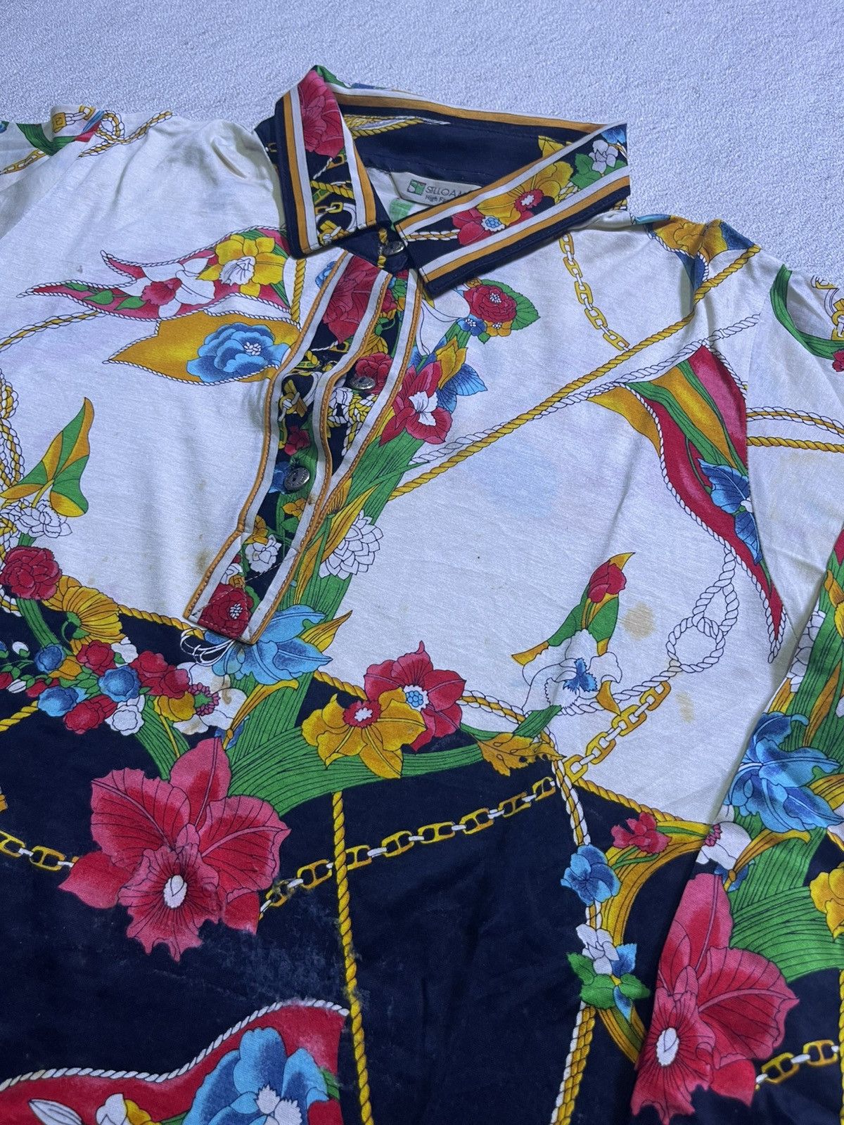 Japanese Brand Y2K SILLOAM long tshirt full print motif multi color Size US M / EU 48-50 / 2 - 3 Thumbnail