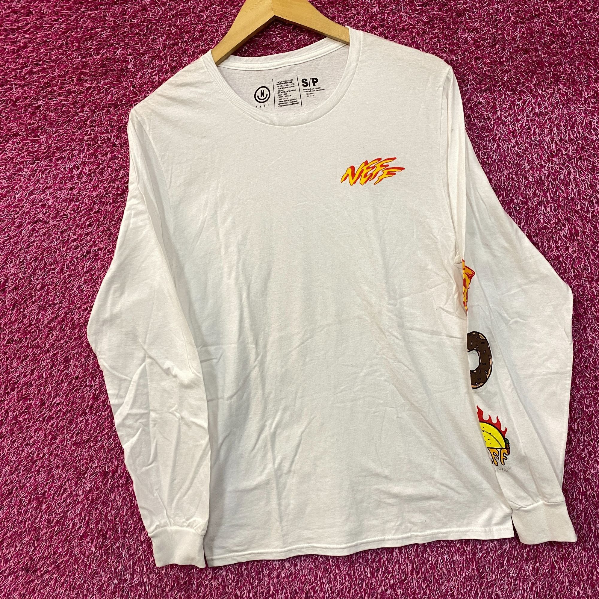 NEFF Neff Long Sleeve Donuts Graphic Design T-shirt Small Size US S / EU 44-46 / 1 - 3 Thumbnail