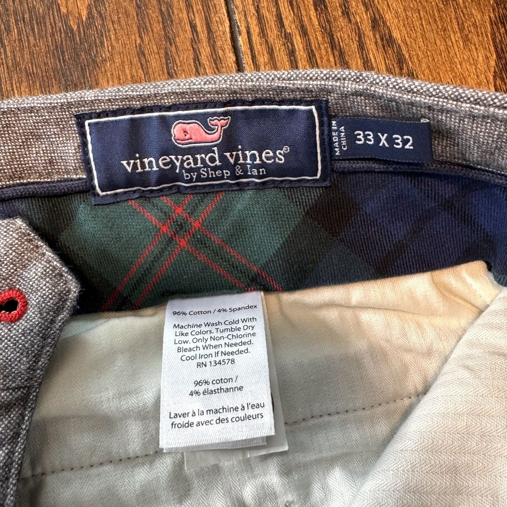 Vineyard Vines Vineyard Vines Burgee Pant 33x32 Modern Stretch Casual Gray Classic Pants Regular Men Size US 33 - 4 Thumbnail