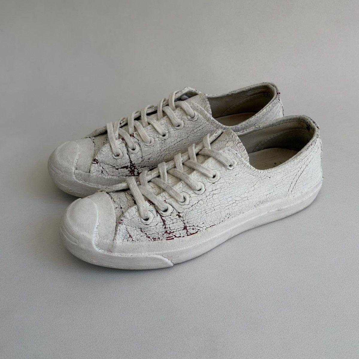 Converse × Maison Margiela S/S 14 White Painted Converse Sneakers Size US 7.5 / IT 37.5 - 6 Thumbnail
