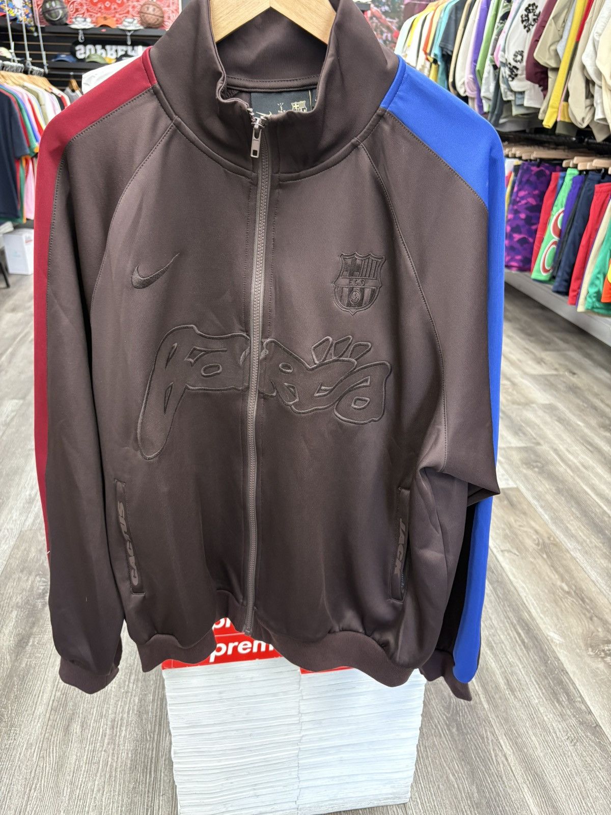 Travis Scott x Nike x FC Barcelona Retro Zip Anthem Jacket
