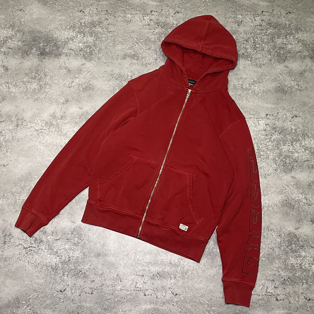 Diesel × Vintage Crazy Vintage Diesel Zip Hoodie Red Y2K Size US M / EU 48-50 / 2 - 1 Thumbnail
