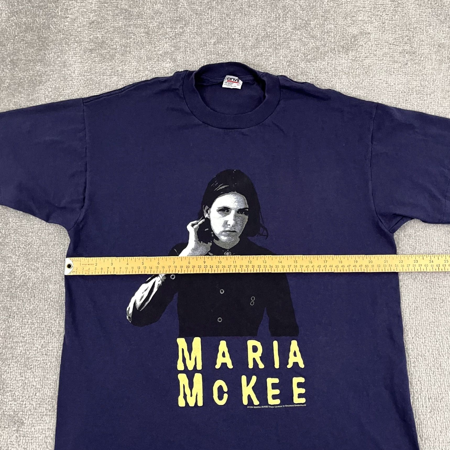 Anvil VINTAGE Maria McKee Music Band Shirt Men Large Blue 90s Graphic Tee Retro 1994 Size US L / EU 52-54 / 3 - 6 Thumbnail