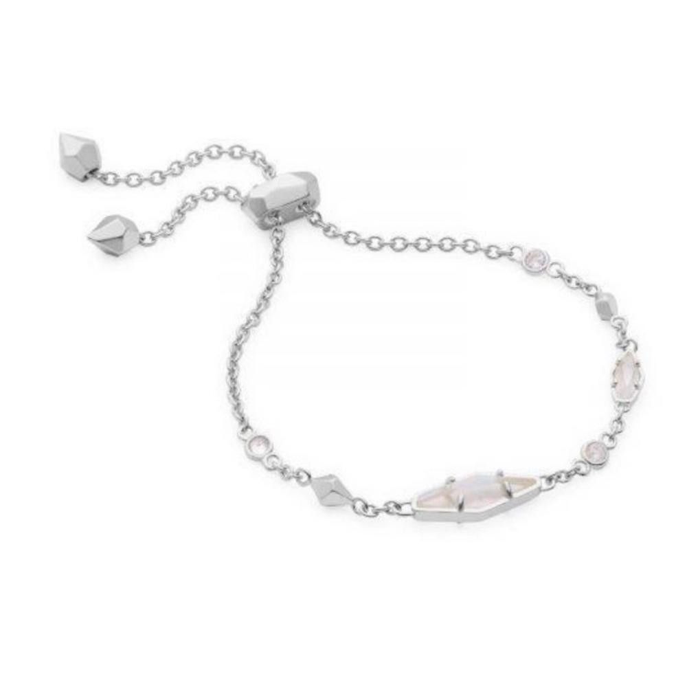 Kendra Scott Kendra Scott Deb Adjustable Silver Chain Bracelet Iridescent Size ONE SIZE - 2 Thumbnail