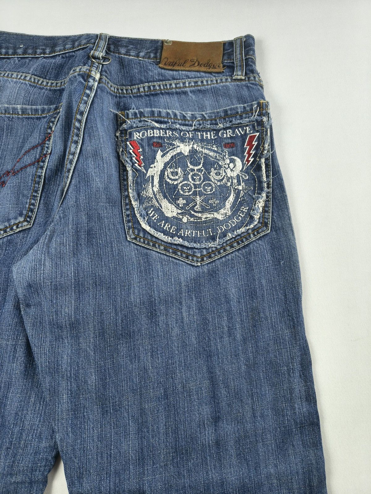 Artful Dodger Y2K Grunge Robbers Of The Grave Artful Dodger Jeans (043) Size US 32 / EU 48 - 4 Thumbnail