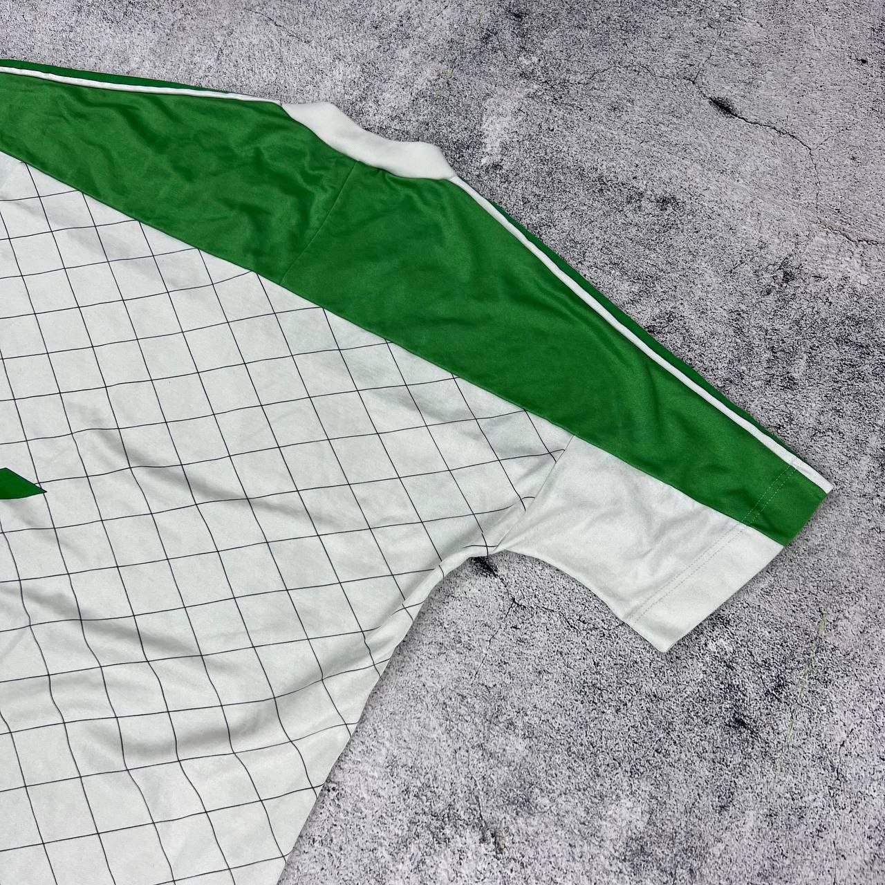Vintage Adidas Vintage Football Jersey 80s Green & White Size US M / EU 48-50 / 2 - 8 Thumbnail