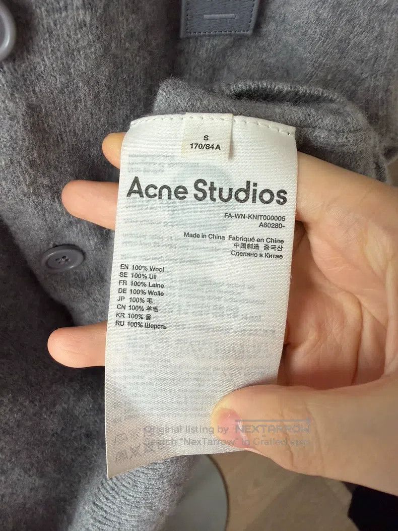 Acne Studios Acne Studios Smiley wool cardigan Size S / US 4 / IT 40 - 4 Thumbnail