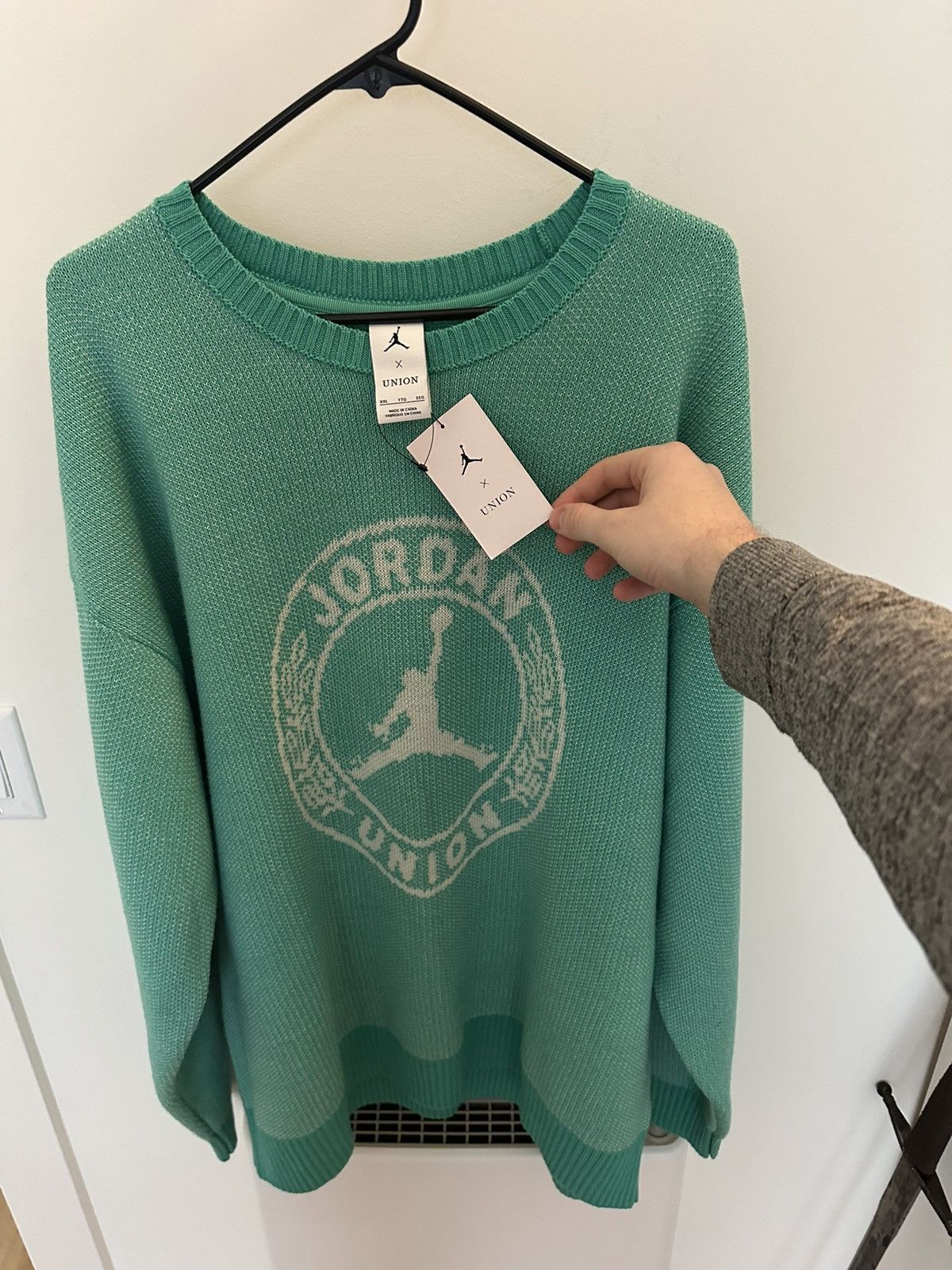 image of Union X Jordan Sweater New in Green, Men's (Size 2XL)