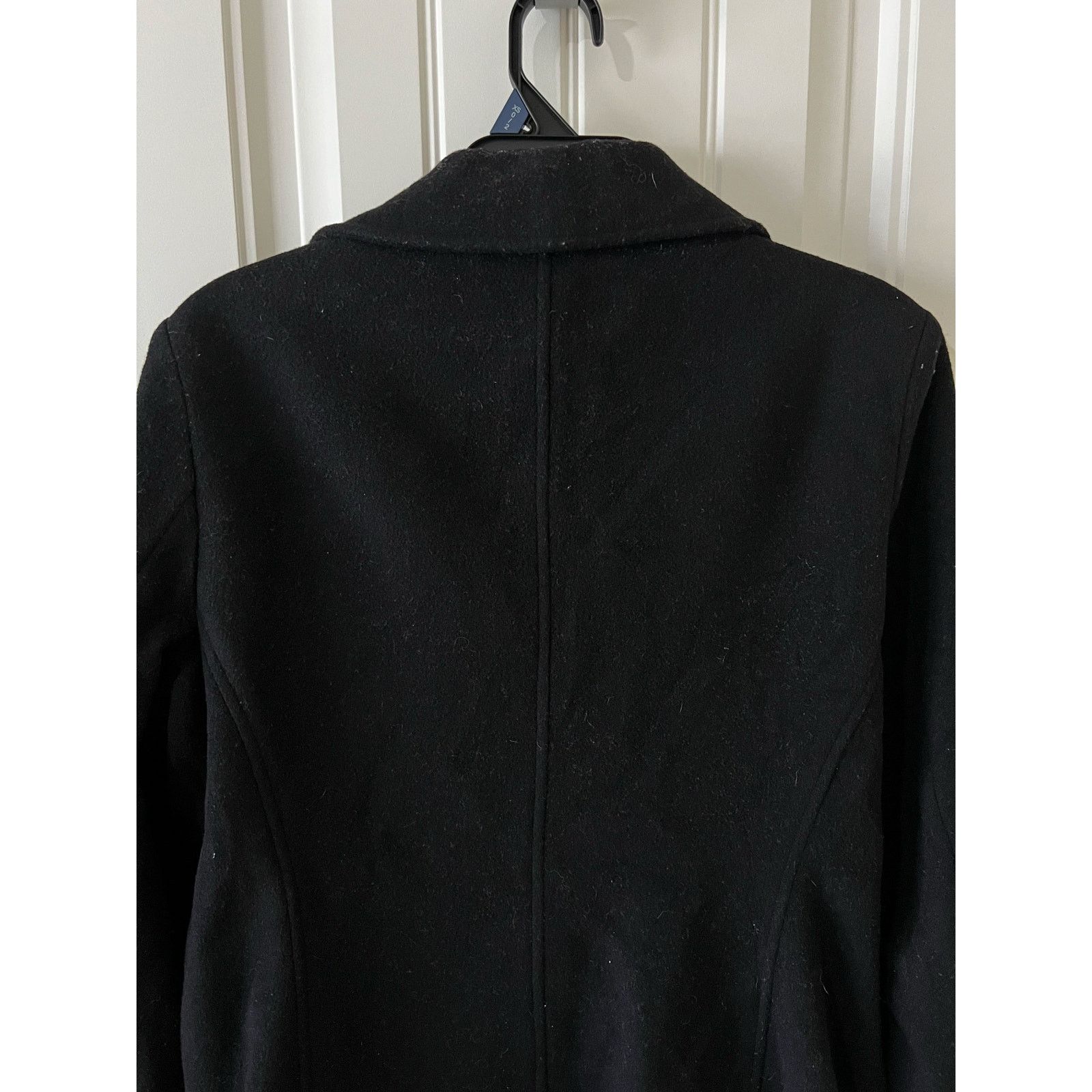 Anne Klein USED Classic Notched lapels Thick Double Breasted Coat Black Size M / US 6-8 / IT 42-44 - 14 Thumbnail