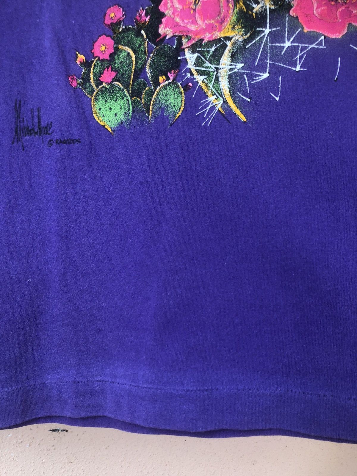 Vintage Vintage 90s The Flower Art Tee Size US XL / EU 56 / 4 - 9 Thumbnail