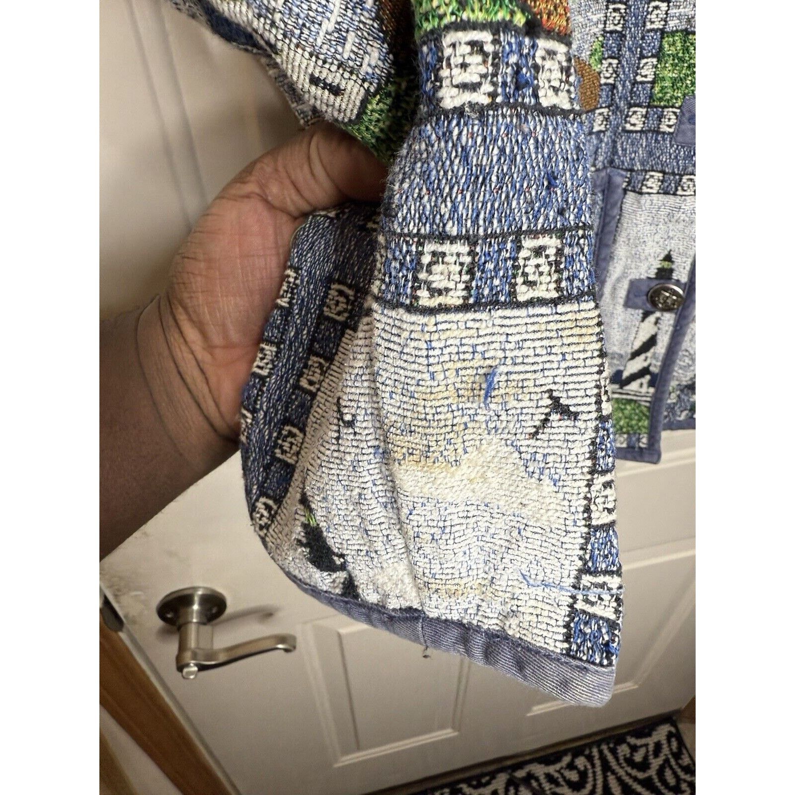 & Other Stories VINTAGE BLAIR LIGHTHOUSE TAPESTRY JACKET BUTTON-UP WOMENS XL Size US XL / EU 56 / 4 - 5 Thumbnail