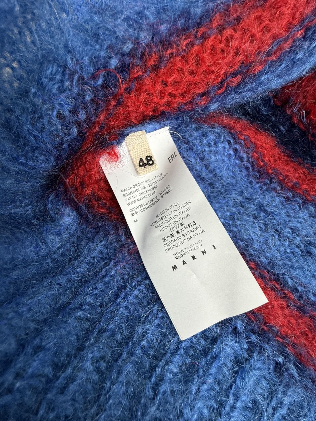 Marni FW19 Marni most wanted blue red cardigan Harry Styles M XL Size US M / EU 48-50 / 2 - 20 Thumbnail
