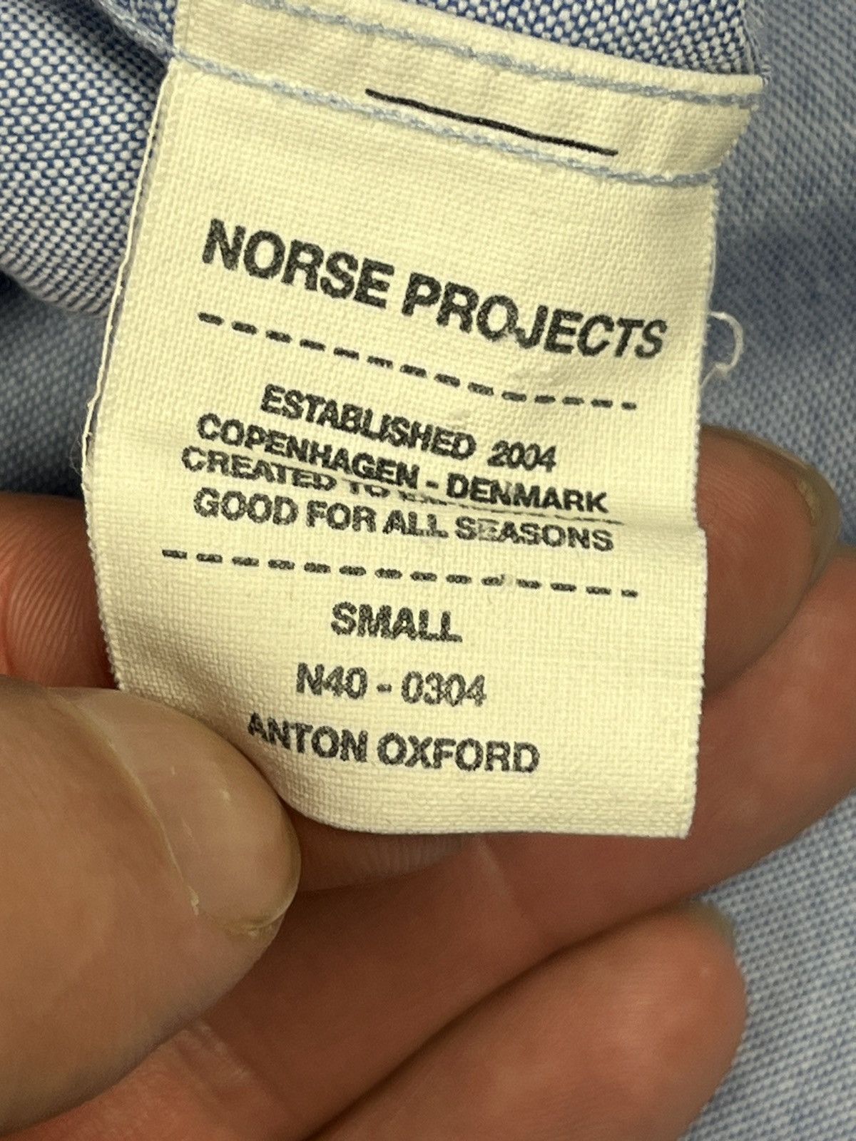Norse Projects Norse Project Anton Oxford light blue shirt Size US S / EU 44-46 / 1 - 7 Thumbnail