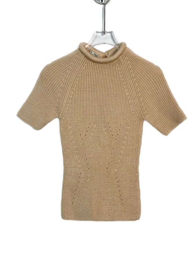 Fendi Fendi Brown Short Sleeve Knit Top (Size 38) Size XS / US 0-2 / IT 36-38 - 1 Thumbnail