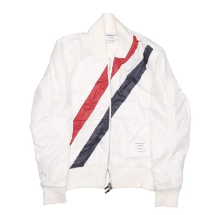 Thom Browne Thom Browne White Zip Casual Jacket 0079 Size US XS / EU 42 / 0 - 1 Thumbnail