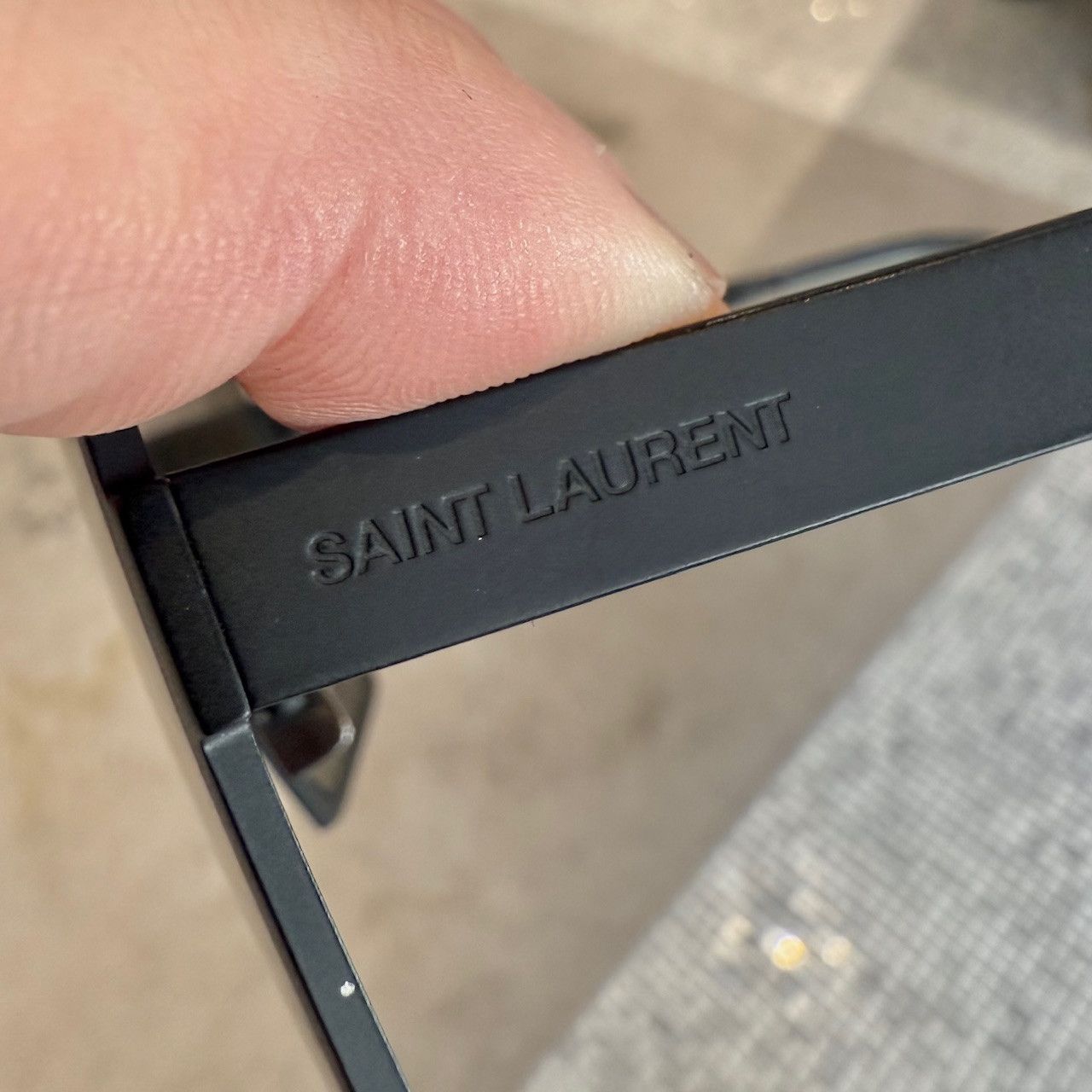 Yves Saint Laurent Saint Laurent SL 182 Betty Black Silver Square Shield SG Size ONE SIZE - 5 Thumbnail