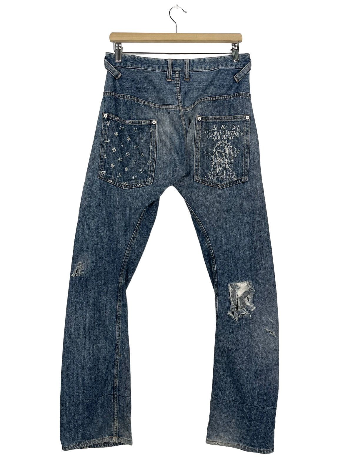 Japanese Brand RIMASTER RIPPED DENIM JEANS Size US 30 / EU 46 - 8 Thumbnail