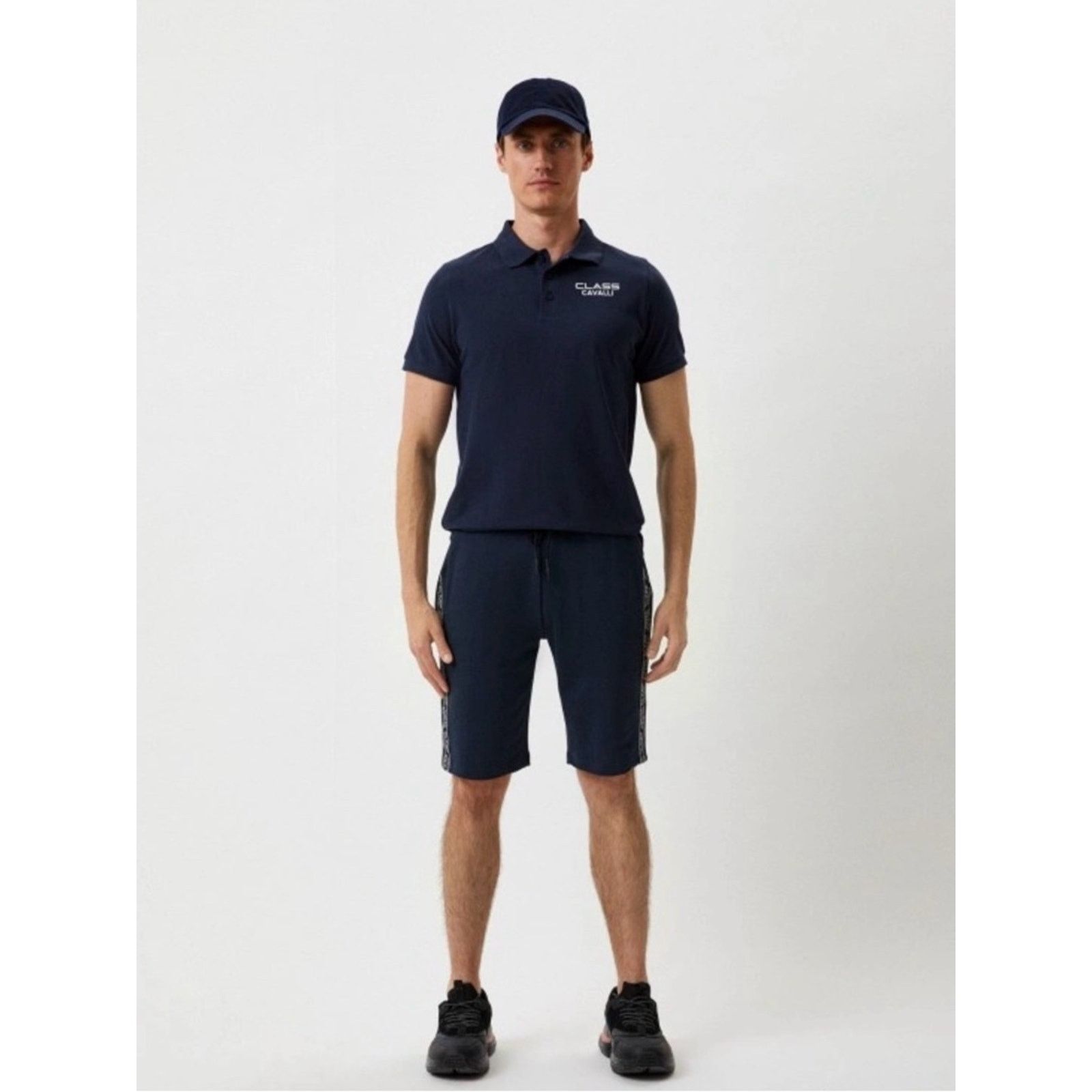 Cavalli Class Mens Cavalli Class Navy Polo with White Snake size M Size US M / EU 48-50 / 2 - 3 Thumbnail