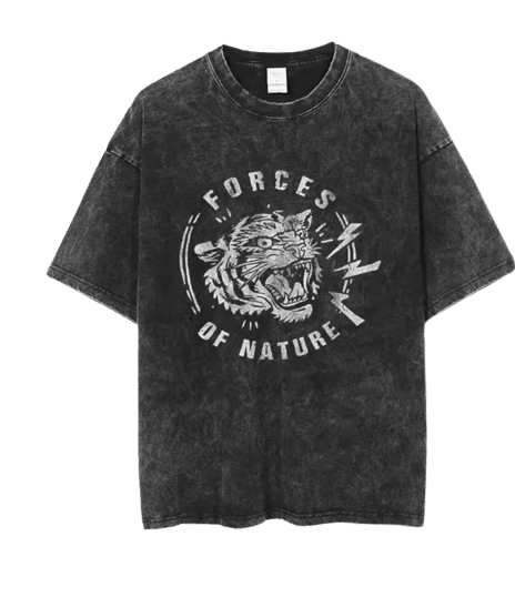 Other Y2K Streetwear Force Tiger Print Washed T-Shirt Size US XXL / EU 58 / 5 - 1 Thumbnail