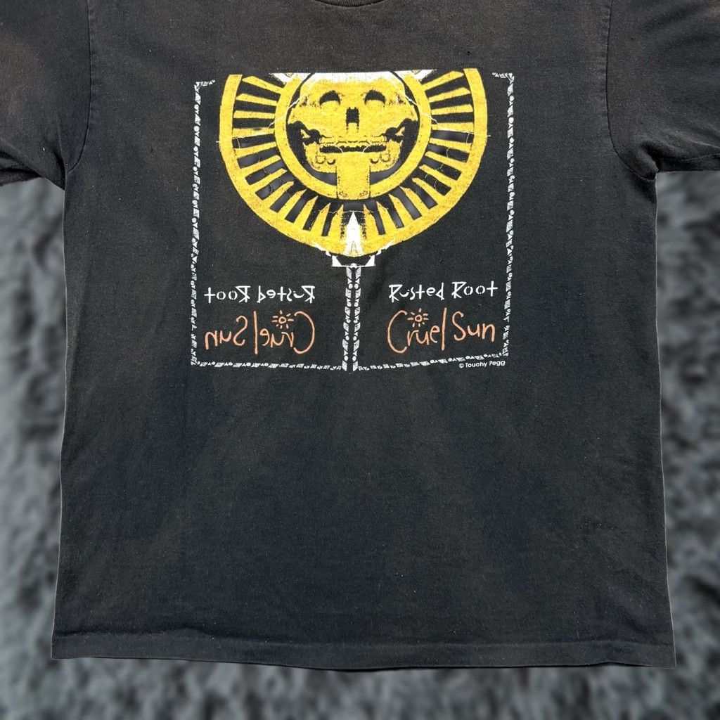 Anvil VINTAGE Anvil Shirt Mens XL Black 90s Band Tour Psychedelic Cruel Sun Geometric Logo Short Sleeve Size US XL / EU 56 / 4 - 1 Thumbnail