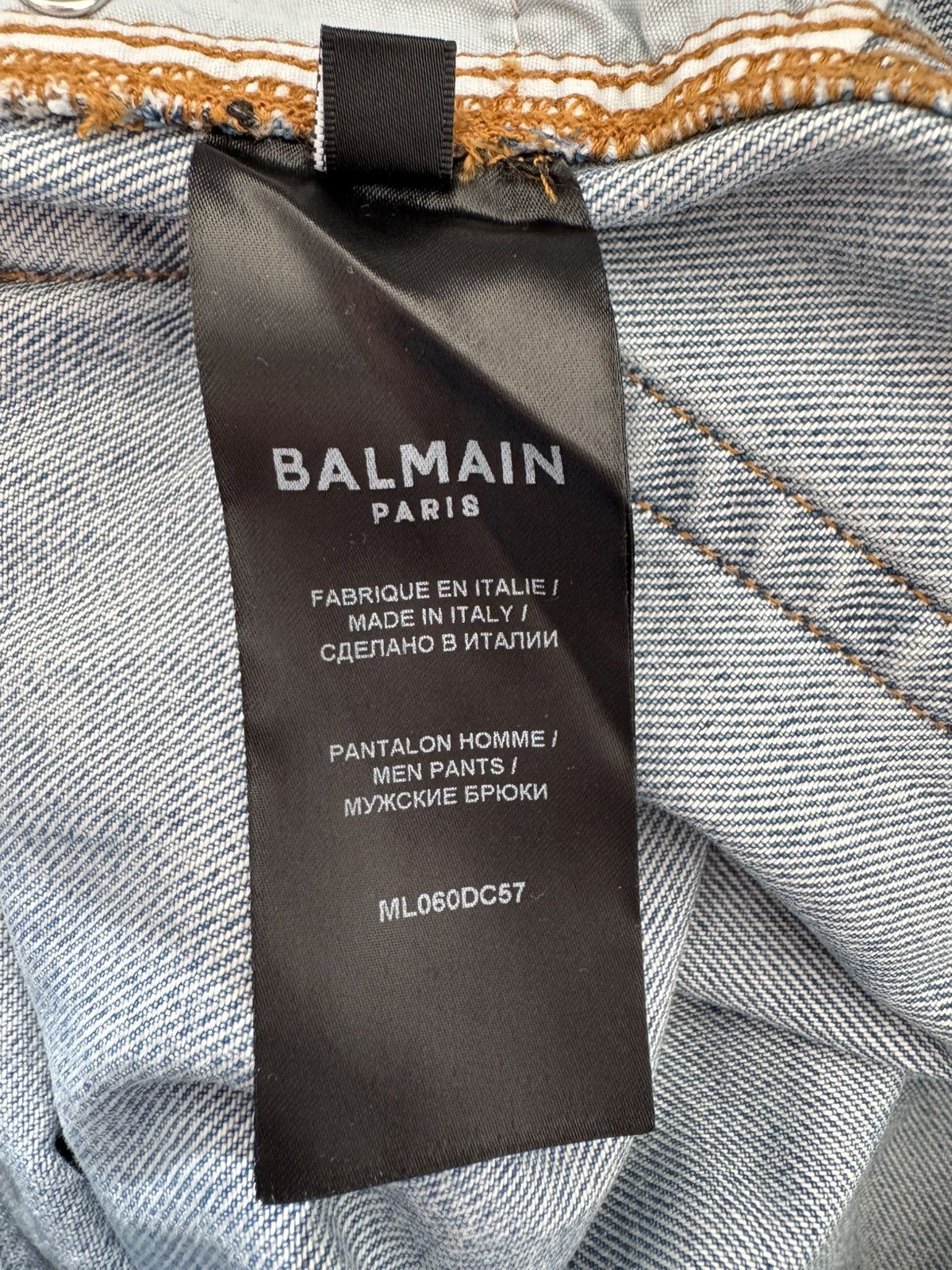 Balmain Balmain Loose Vintage Wash Straight Leg Denim Jeans - 32” Size US 32 / EU 48 - 6 Thumbnail