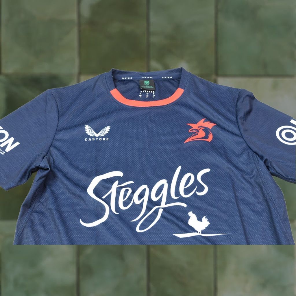 Castore Castore Sydney Roosters Training Shirt Mens Small Blue Short Sleeve Stretch NRL Size US S / EU 44-46 / 1 - 1 Thumbnail