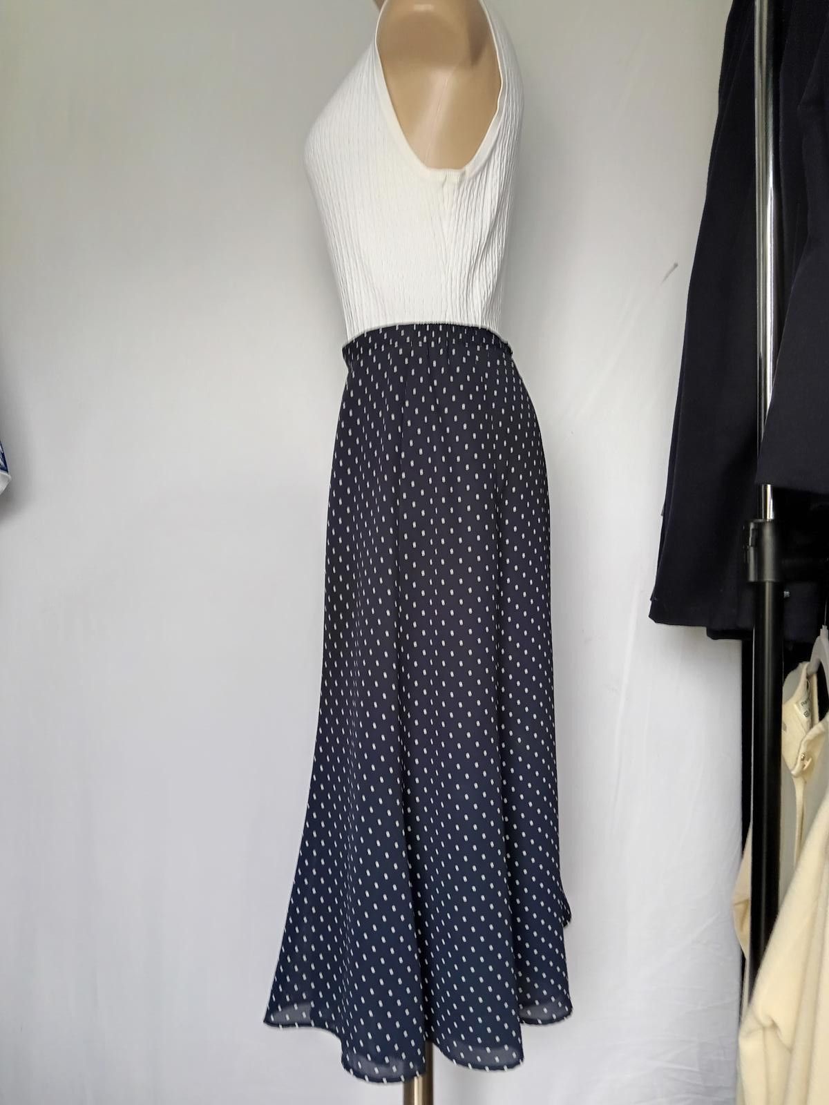 Designer The Villager Petite Polka Dot Midi Skirt Size 32" / US 10 / IT 46 - 2 Thumbnail